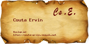 Csuta Ervin névjegykártya
